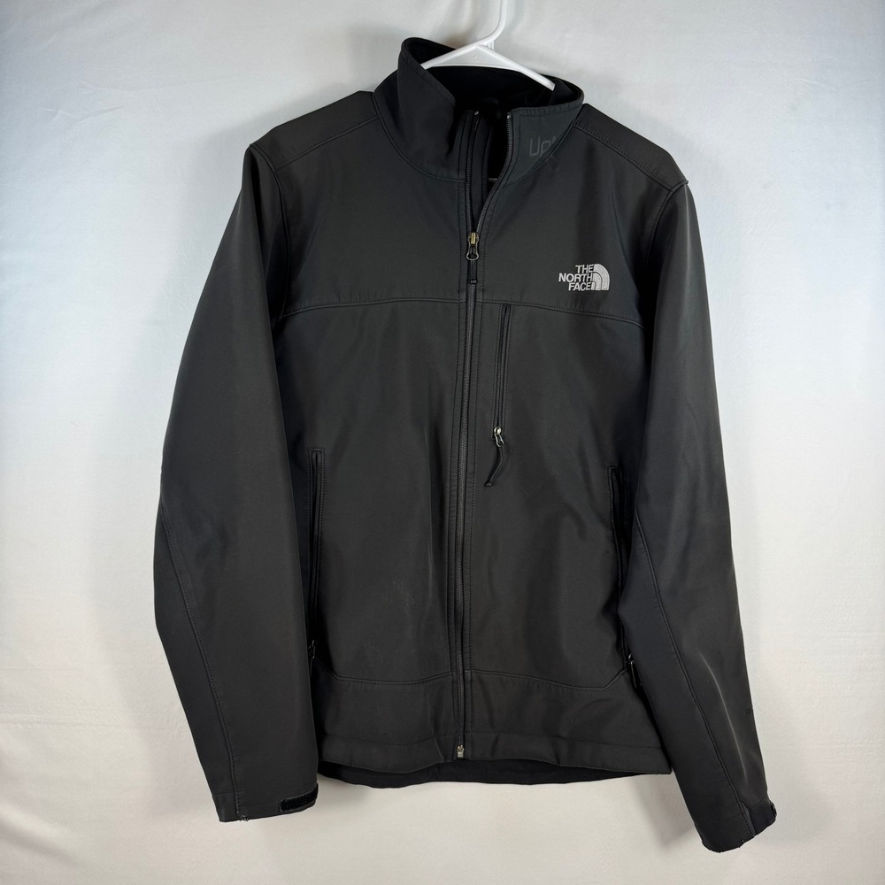 The North Face Apex Bionic Softshell Jacket Mens Small Black WindWall Full Zip